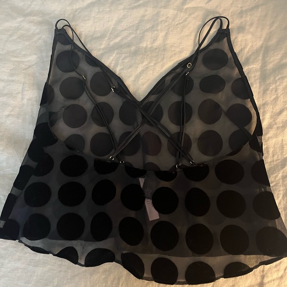 Victoria secret silk sheer with velvet patches pajamas - Picture 2 of 7